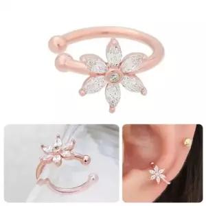 꽃 링 귀찌 데일리 여성이어커프 큐빅 여자이어커프 여자이어커프