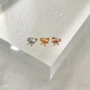 큐빅플라워 피어싱 원터치 피어싱 큐빅피어싱 원터치피어싱 십자기피어싱