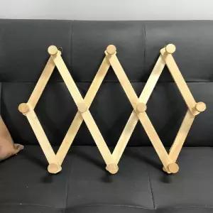 자바라 옷걸이(중)베트남소품 모자 벽옷 다용도행거 우드 의류