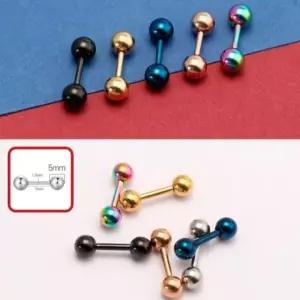 얇은 배꼽 코 피어싱 연골 5mm 써지컬피어싱 사선피어싱 셀프피어싱