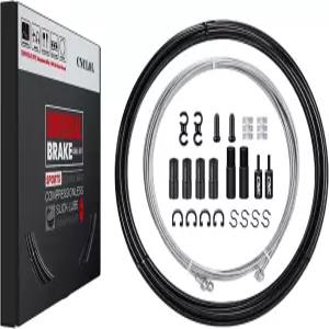 CNC 유니버설 바이크 브레이크 케이블 키트 스테인리스 스틸 와이어 커터가 장착된 자전거 세트 - 앞뒤