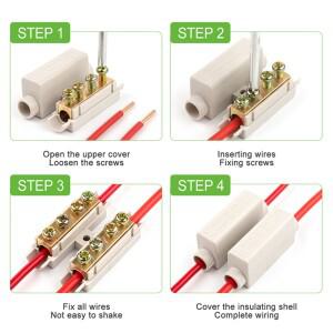호환 60A/400V 1-6mm2  버트 와이어 커넥터 고전력 100A/1000V 2.5-16mm2 전기 케이블 접합 터미널 블록 정