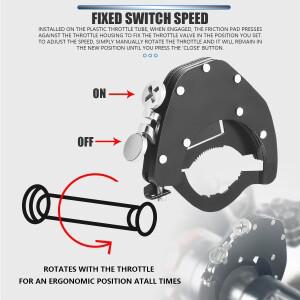바이크 오토바이 크루즈 컨트롤 스로틀 고급 알루미늄 잠금 보조 장치 범용 손목 그립 핸들바
