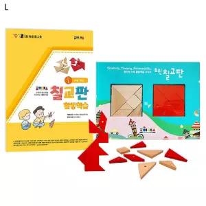 조이매스 칠교판 활동학습 수준1세트 원목 놀이 퍼즐 교구 자석 칼라