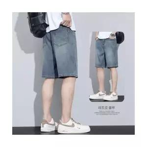 청반바지 남성 짧은 청바지 데님 반바지 여름 쿨링 슬림 일자 5부 캐주얼 admr2