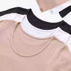 [제임스딘]제임스딘 여성내복반팔 보온내의 편한 상의 스판 겨울내복 간절기