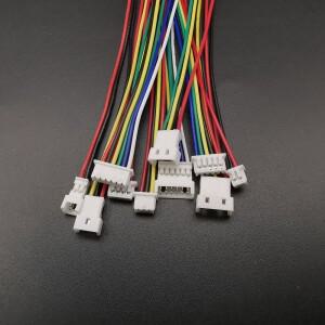 호환 5Set 마이크로 미니 JST 1.25mm 커넥터 2 3 4 5 6Pin Male Female 플러그 잭 터미널 케이블 28AWG 와