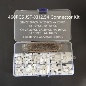 호환 JST PH2.0 XH2.54 남성 여성 직선 바늘 커넥터 키트 터미널 소켓 헤더 와이어 키트 2/3/4/5/6 핀 플러