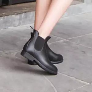 남자 여자 레인 부츠 첼시 앵클 부츠 커플 방수 레인장화