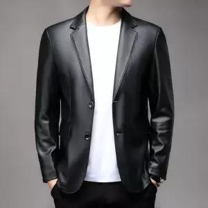 캐주얼 재킷 양가죽 얇은 정장 가죽코트 리얼 남자정장자켓 ible1