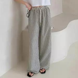 [유야]여성 스트라이프 밴딩 와이드 일자 통 바지 -FPN0508- 봄 여름