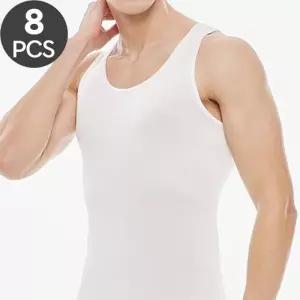 [제임스딘]남성 메리야스 런닝셔츠 면런닝 런닝구 흰런닝 민소매 나시 조끼 런닝 8매