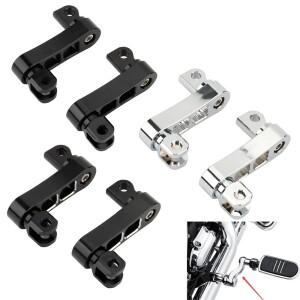 바이크 오토바이 범용 조정 가능 풋페그 익스텐션 수 마운트 지지대 브래킷  할리 스포츠스터 소프테일 다