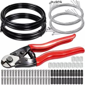 와이더 스테인리스 스틸 와이어 커터 자전거 브레이크 케이블 하우징 시프터 유니버설 키트 시프트 엔드 캡