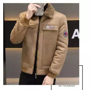 남성 단정한 항공 점퍼 퍼 일체형 기모 플러스 도톰 패딩 펠트 모조울 공군 비행 코트 DUCHI1