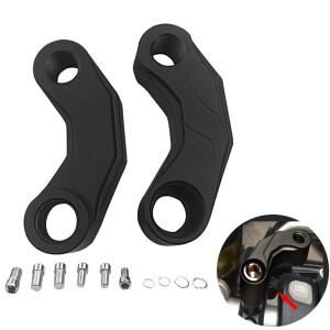 검은 색 바이크 오토바이 백미러 확장 라이저 어댑터 익스텐더 용품 후면보기 기본 거울