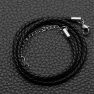 레더 가죽 목걸이줄 써지컬목걸이 굵은 우정 기부목걸이 전화선머리끈