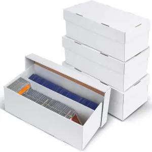 울트라지 4팩 트레이딩 카드 보관함 - 2열 골판지 320개 이상의 탑 로더 등급 홀더 정리함 케이스가