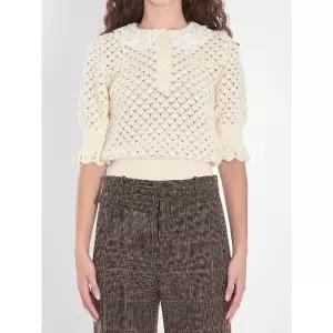 레이스 칼라 오픈 니트 스웨터 CH25AMP47590 107