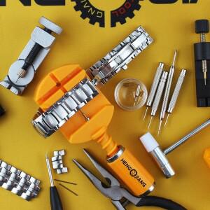 시계 밴드 링크 리무버 수리 도구 키트 세트  망치  스트랩 거치대  추가 핀  편리한 액세서리