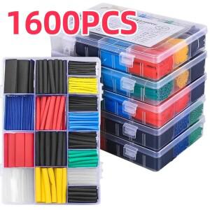 1600/127개 열수축 튜브 키트 내열성 튜빙 와이어 래핑 전기 연결 케이블 절연 슬리브