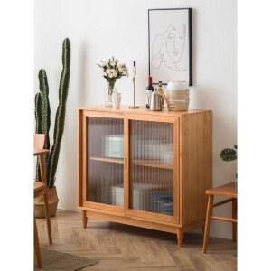 접시장 원목 가구 다기장 A타입상세이미지 오동나무 벽선반 인테리어 빈티지그릇장 찻집 길이