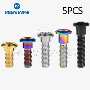 Wanyifa 5 개/몫 M8 x 20 22 25 30 33mm 티타늄 볼트 나사 스즈키호환 디스크 브레이크 로터 용 육각 소켓