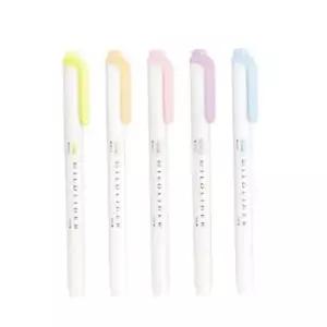 [문구/오피스] 형광펜 5색 세트 신학기 선물 양면형광펜세트