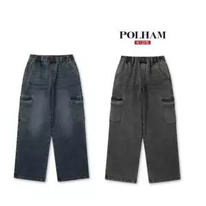 폴햄 키즈 여아 와이드핏 카고 데님 팬츠 PKG1DP2716 132967