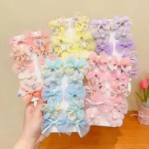 [무슈봉]핸드메이드 쉬폰 러블리 집게핀 5종세트