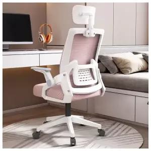 사무용 컴퓨터 의자 (화이트+핑크)