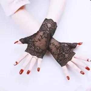 숏 여성팔토시 플라워 토시 레이스 팔 팔토시 시스루