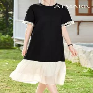 [앳마크]ATMARK 샤인러플믹스원피스_AA53OP042G