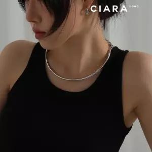 [씨아라]CIARA mono 써지컬스틸 Albany 빅 하프문 체인 목걸이