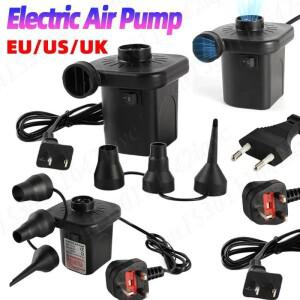 3개의 노즐이있는  전기 공기 펌프 휴대용 쿠션 풍선 급속 충전 에어 매트리스 소파 수영 반지