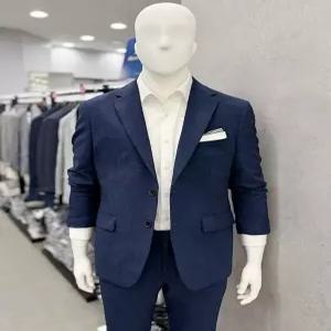 [트루젠]남자 여름 린넨 라이크 코발트 블루 캐주얼 세미 정장 셋업 양복 세트 28-37