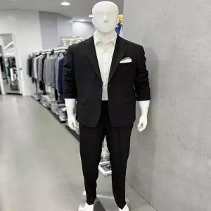 [트루젠]남자 봄여름 세미오버핏 와이드 팬츠 통큰 바지 캐주얼 블랙 정장 셋업 수트