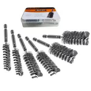 드릴용 ASNOMY 6Pcs 와이어 보어 브러시 1/2인치 3/4인치 1인치 스테인리스 스틸 구리 파이프 클리너 세트