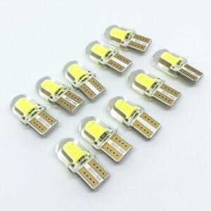 10Pcs T10 Led  흰색 194 W5W LED 플레이트 빛 168 COB 실리카 자동차 슈퍼 밝은 차례 측면 라이센스 램프