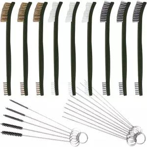 자동차 디테일링용 파인굿 와이어 브러시 세트 - 황동 3개 스틸 나일론 3개가 포함된 9개의 PCS 청소 키트