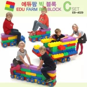 쿠쿠토이즈 에듀팜 빅블록C세트블럭 장난감 쌓기 두뇌개발 나노블럭 베베 퍼즐 아동용품 교욱완구