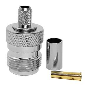 호환 10pcs/lot Lmr240 Cable L16 N Male Female Connector Type Crimp for RG59 LMR240 CNT240 Brass Nick