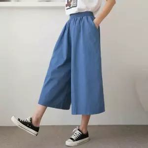 [유야]여성 7부 와이드 밴딩 청바지 데님 치마바지 -FPN0578- 봄 여름