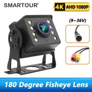 AHD 1080P 트럭 후면보기 카메라 버스 Paking 자동차 12-24V 8 Led 나이트 비전 방수 모니터 용 반전
