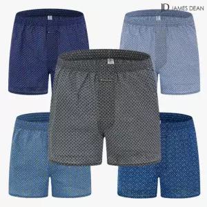 [제임스딘]제임스딘 트렁크팬티세트 남자팬티 소변구 면100 순면 편한 5종