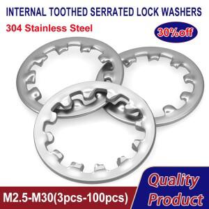 M2.5M3M 호환4M5M6M8M10M12M14M16M20M22M24M30 304 A2-70 스테인레스 스틸 내부 톱니 모양의 잠금 와셔 가