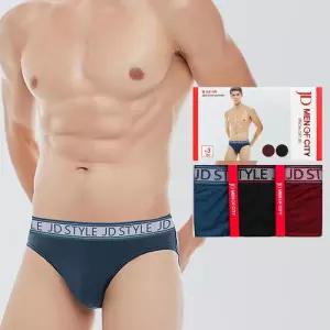 [제임스딘]제임스딘 남자삼각팬티 폴리스판 아웃밴드 편한 남성브리프 3매입