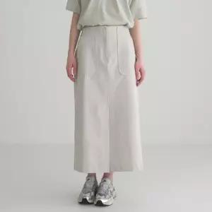 [문에이블]문에이블 여자 여성 봄 가을 캐주얼 H라인 일자핏 허리밴딩 면 스커트