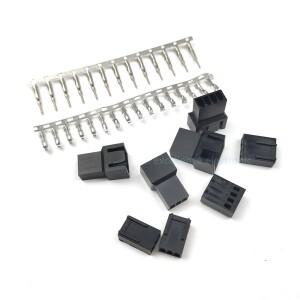 호환 10sets 2540 3+1P KF2510 3P Male Female 하우징 커넥터 검정색 금속 터미널 핀 4핀 2.54mm 피치