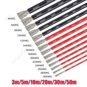 자동차 태양 전지 패널 배터리용 내열성 주석 도금 구리 케이블  전기 실리콘 와이어  18  16  14  12  10